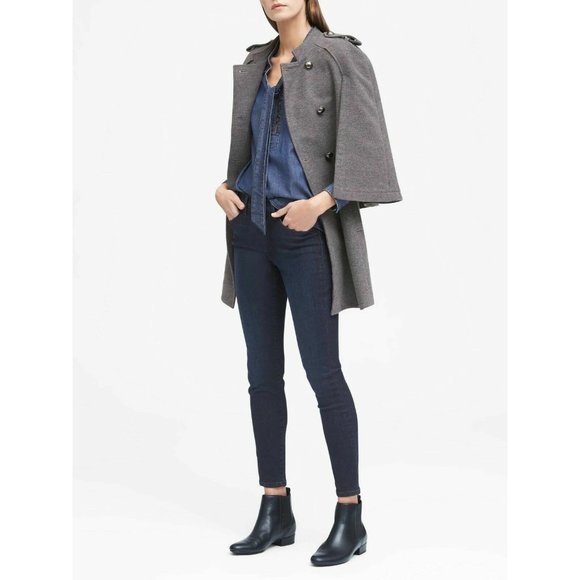 Banana Republic Shirt Blue Denim Tie Neck Button Down Popover Top - Picture 2 of 12